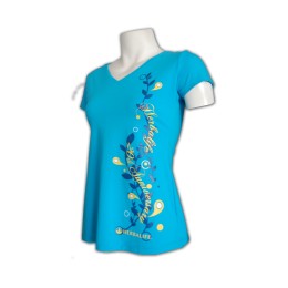 T274 訂製女裝V領  設計t-shirt圖案  來辦訂購T恤      藍色  低 胸 t 恤 好看 t 恤 不 透 白 t T274 訂製女裝V領  設計t-shirt圖案  來辦訂購T恤      藍色  低 胸 t 恤 好看 t 恤 不 透 白 t